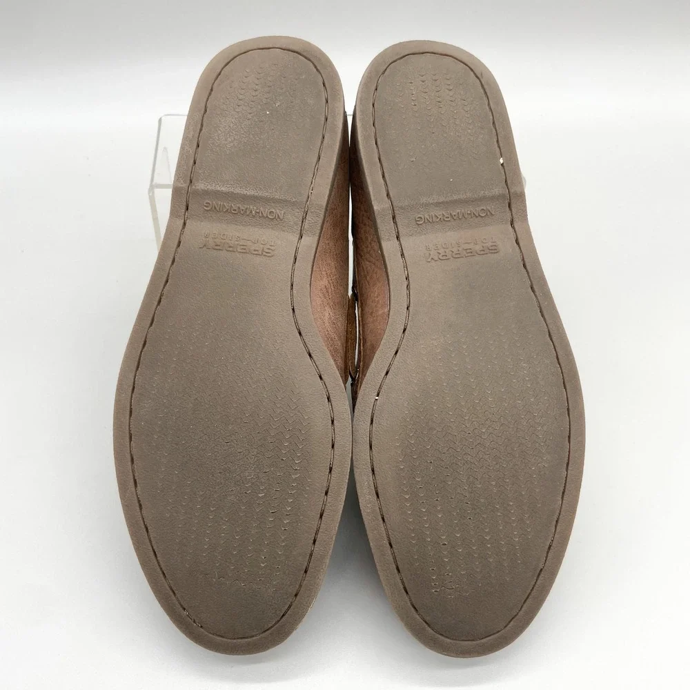 Sperry Mens 9.5 Gold Cup Authentic Original Brown Leather Boat Shoes Preppy